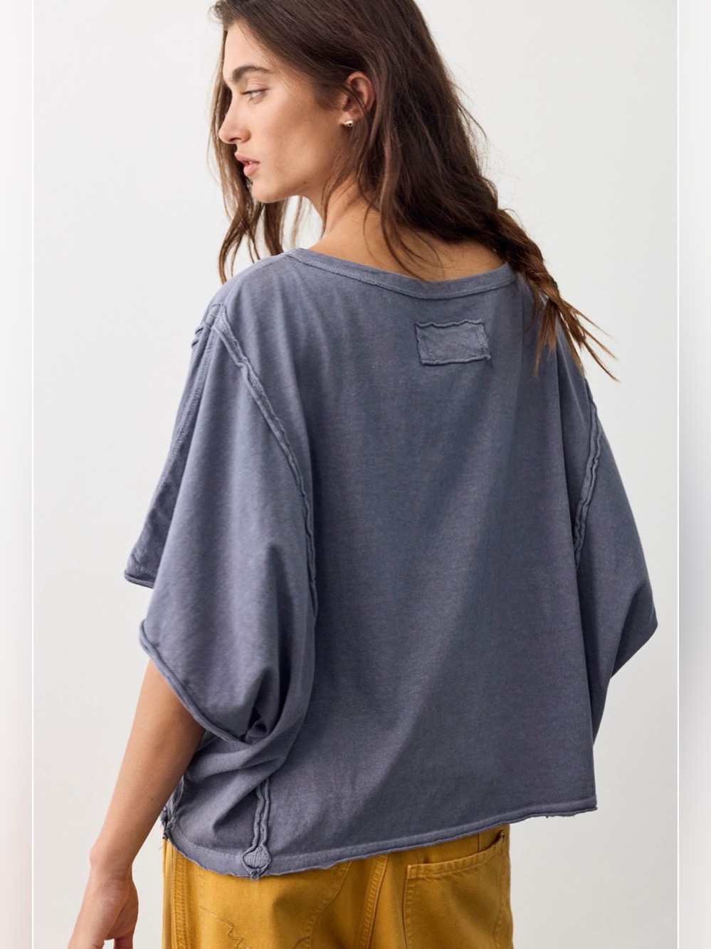 Free People We The Free Next Level Tee in Night Shadow Blue Sizes XS & Med NWT - Picture 2 of 8